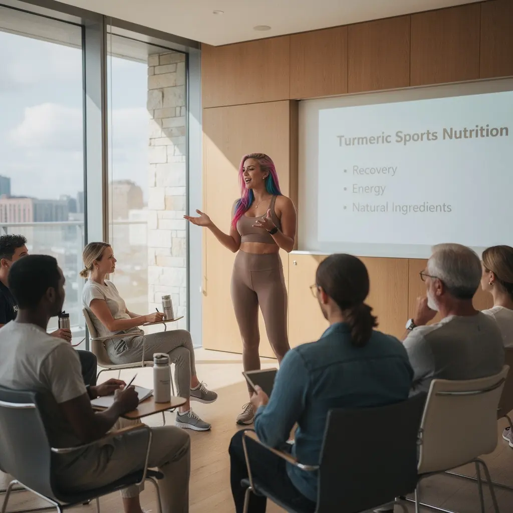 Un primer plano de cúrcuma en polvo y otros ingredientes naturales en una mesa.