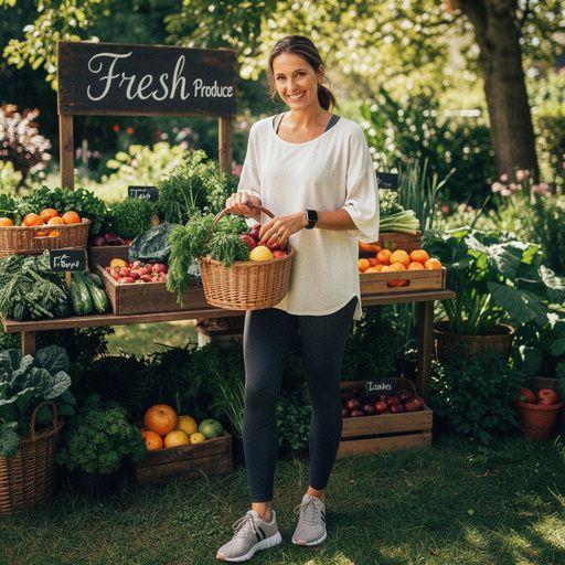 Una taza de té de hierbas humeante sobre una mesa, acompañada de un plato de pescado y vegetales.